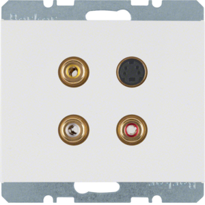 Berker 3 x Cinch/S-Video Steckdose K.1 pw 3315327009