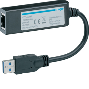 Hager Schnittstellenadapter USB zu Ethernet HTG457H