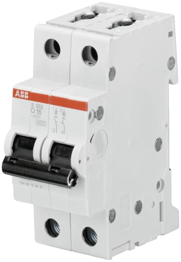 ABB S202-D6 Sicherungsautomat D-Char., 6 kA, 6 A, 2P 2CDS252001R0061