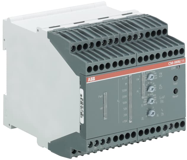 ABB CM-IWM.11 Isolationsüberwachungsrelais 2We, 1-250kOhm, 0.02-20MOhm, 24VDC 1SVR470670R1100