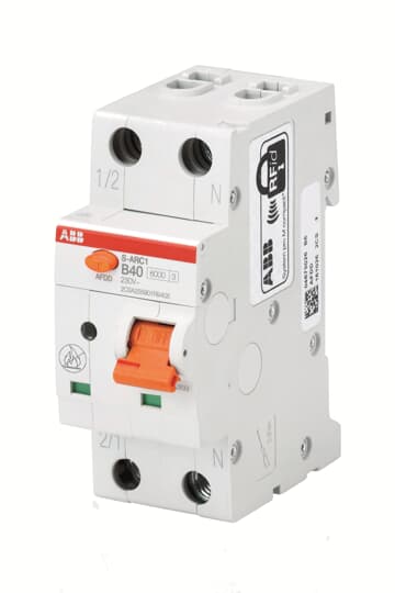 ABB AFDD+LS S-ARC1-C40, 6kA, 1P+N, 2TE Fehlerlichtbogen-Schutzeinrichtung + LS 2CSA255901R9404