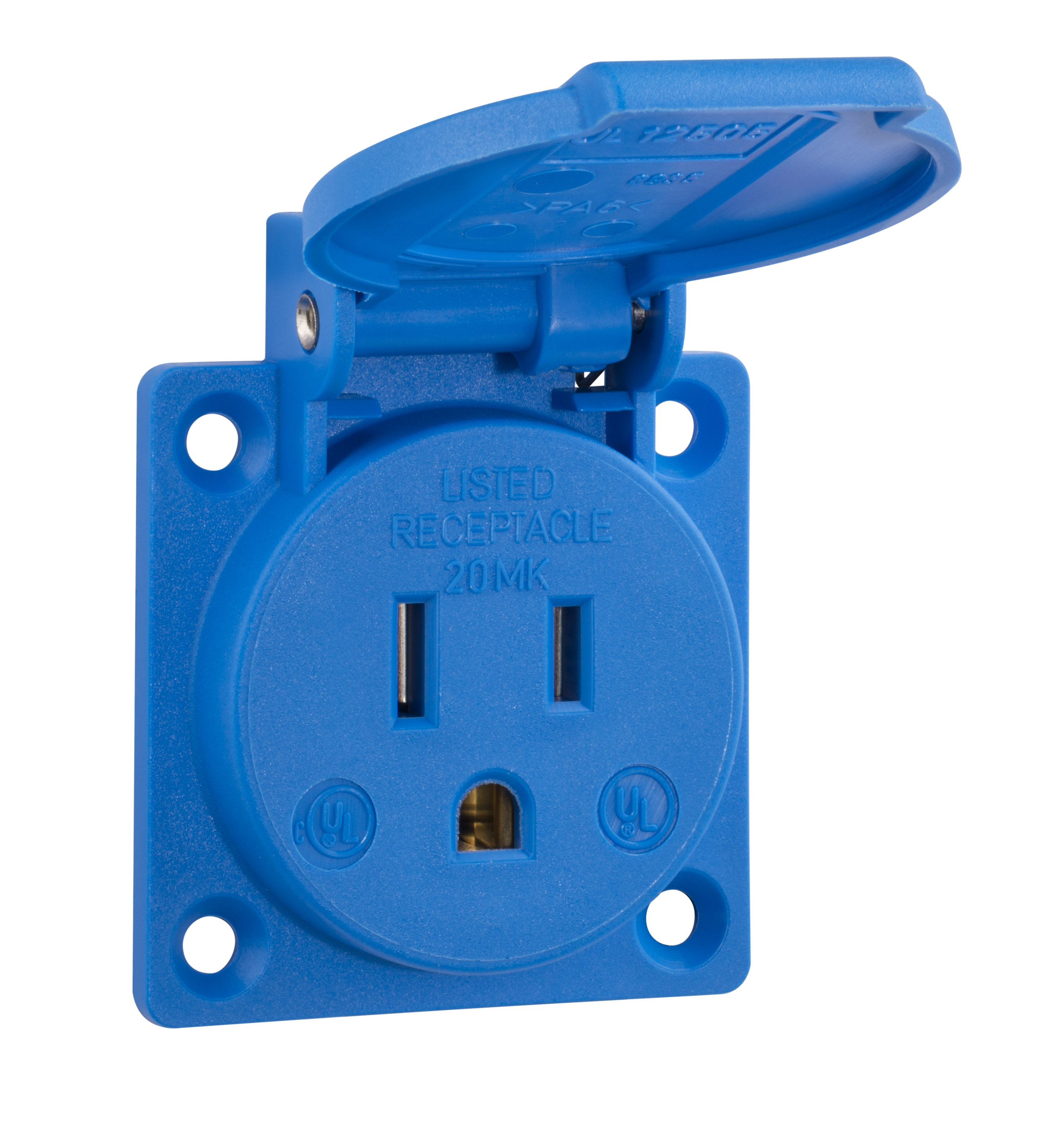 ABL Einbausteckdose USA / Kanada, blau, 125 V/15 A UL12505