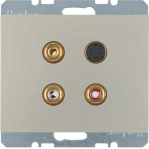Berker 3 x Cinch/S-Video Steckdose K.5 Es 3315327004