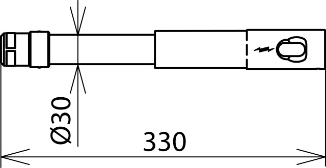 Dehn Arbeitskopf bis 36kV 50Hz Spindel Sechs- kant m. Steckkupplung L 330 mm 766364