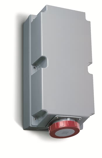 ABB 2125RL1W CEE-Aufputz-Wandsteckdose, 125 A 1h, IP67, 2P+E, grau 2CMA168528R1000