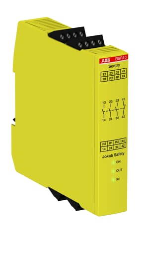 ABB BSR10 Sicherheits-/Erweiterungsrelais Relaisausgänge 3 NO + 1 NC 2TLA010040R0000