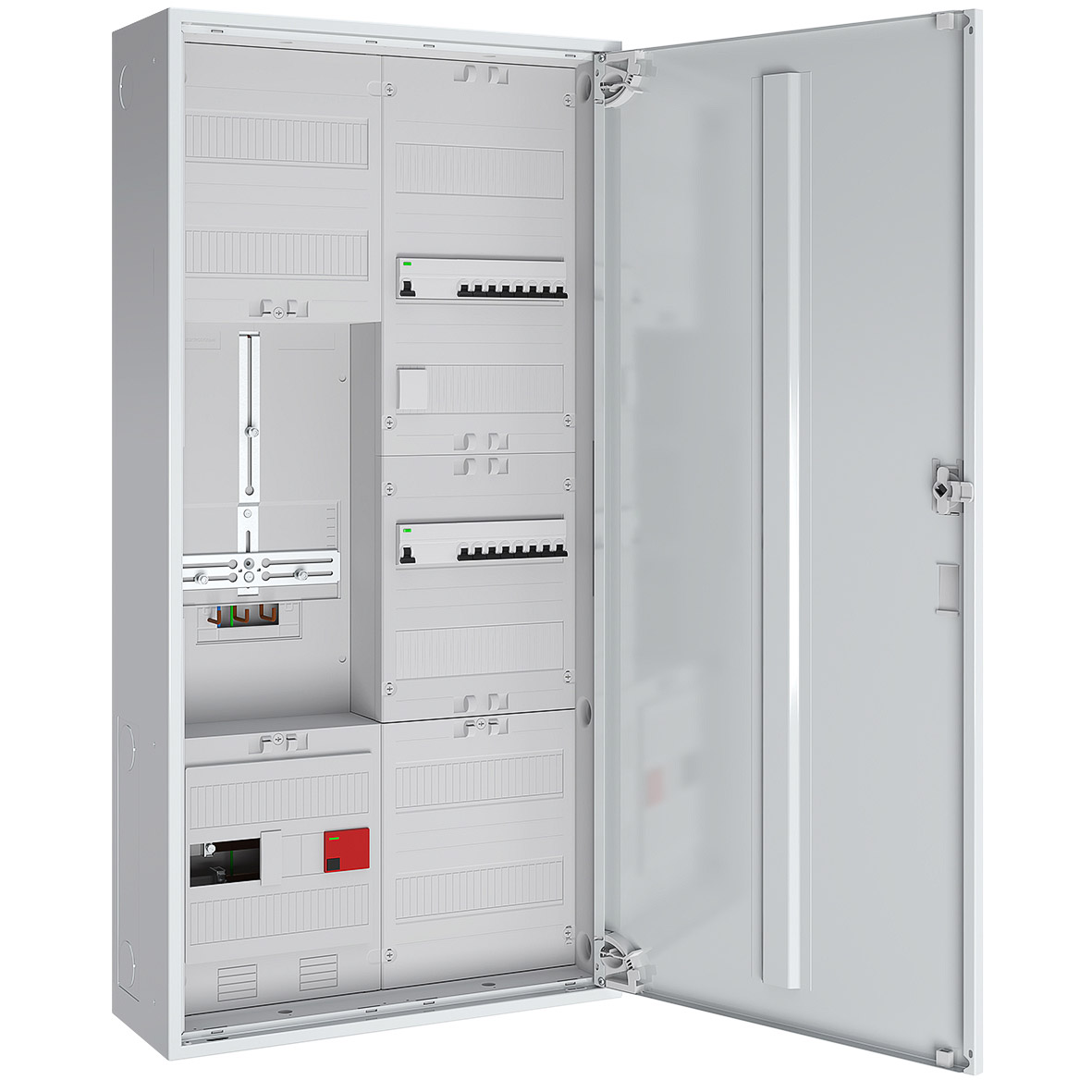 ABN Zählerschrank 3Pkt 1Z 1V 1APZ, ÜSS, HLAK/DOE +SPD, BP Verteiler 16 Automaten 2FI 1TKl KS S27ZB110V3D