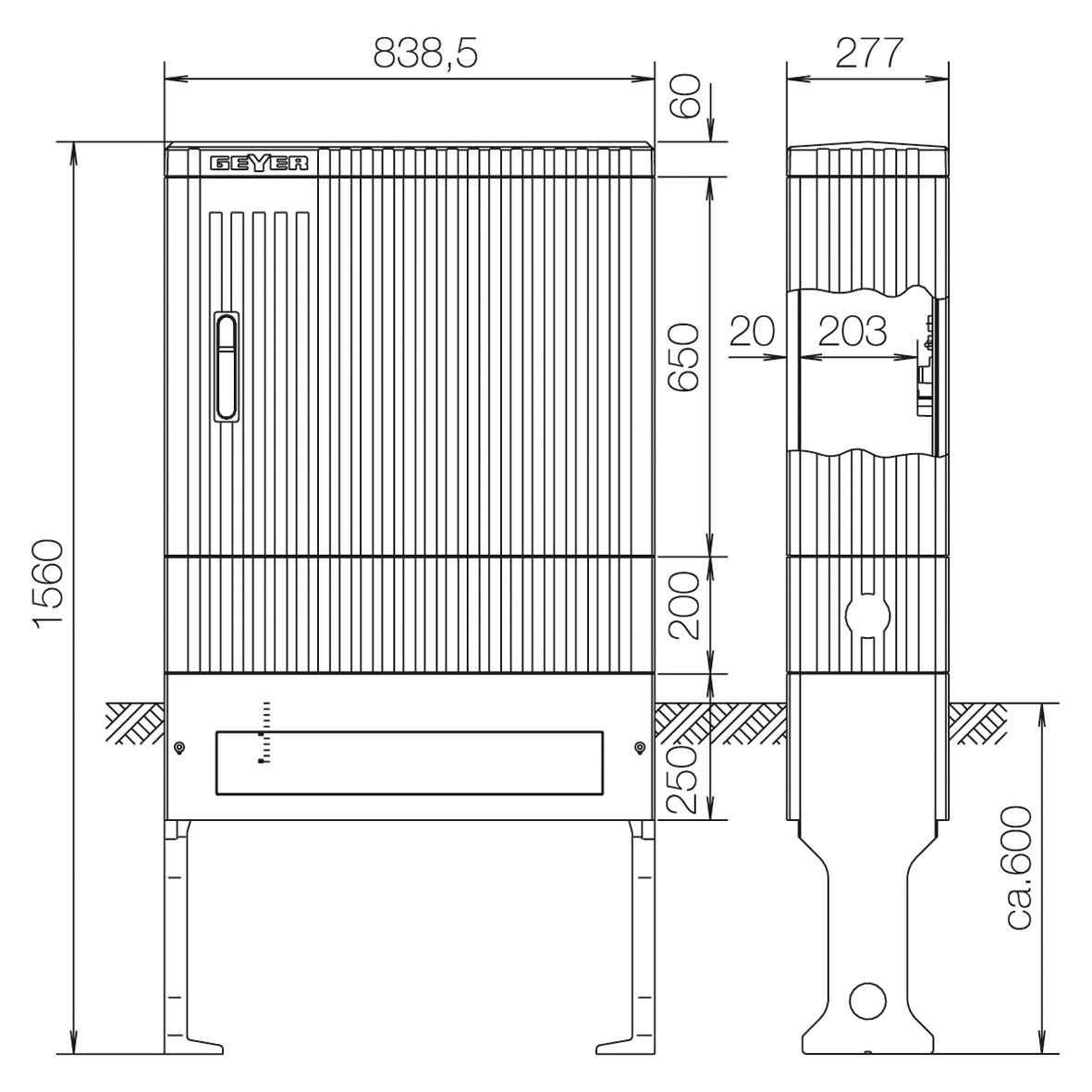 ABN Anschlusssäule leer SL157