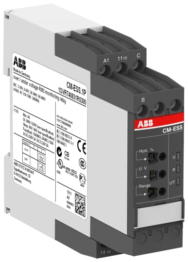 ABB CM-ESS.1P Spannungsüberwachungsrelais 1We, B-C=3-600VRMS, 220-240VAC 1SVR740831R1300