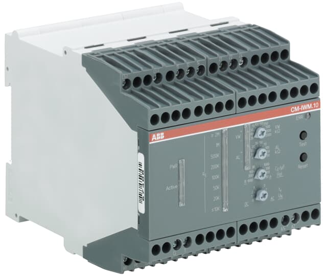 ABB CM-IWM.10 Isolationsüberwachungsrelais 2We, 1-250kOhm, 0.02-20MOhm, 24VDC 1SVR470670R1000