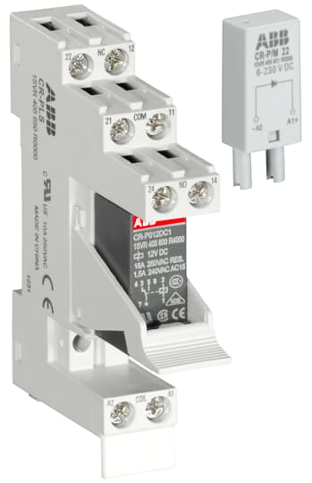 ABB CR-P024DC2GLC62C Interface-Relais komplett mit Sockel 1SVR405606R1013
