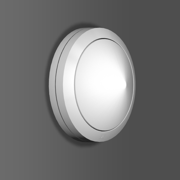 RZB Alu-Design, 10 W, 480 lm, 840, weiß, on/off Decken- und Wandleuchten, D 268 H 115, 58°/58°/58°/58°, Glas opal 582015.002.1.25