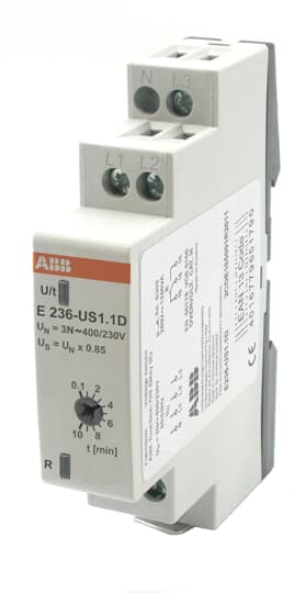 ABB E236-US1.1D Unterspannungsrelais 3Ph.+N,1Wechsler,Einschaltverzögerung 2CDE165001R2011