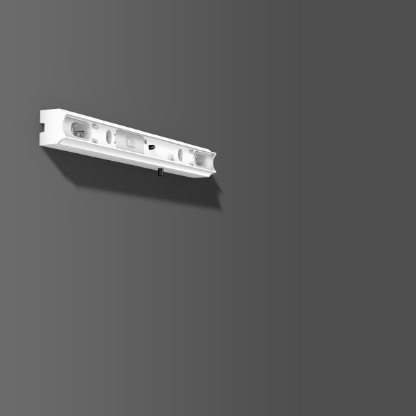 RZB Alu-Stableuchten für Linienlampen, weiß, on/off Stableuchten, L 300 B 35 H 58, 180°/111°, ohne Abdeckung 41531.002
