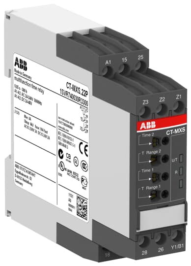 ABB CT-MXS.22P Zeitrelais, multifunktion 2We, 24-48VDC, 24-240VAC 1SVR740030R3300