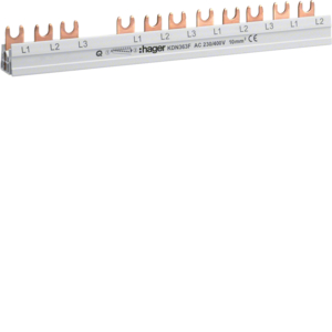Hager Phasenschiene 3P Gabel 10mm² 63A 12M KDN363F