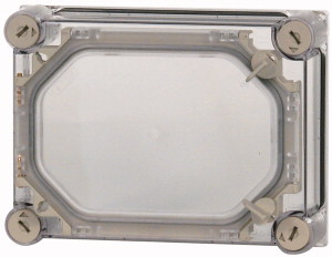Eaton Deckel, +Tür, transparent rauchgrau, HxBxT=250x187,5x50mm 074849