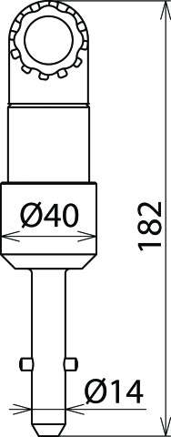 Dehn Adapter mit Zahnkupplung und Spindel/Querstift 766396