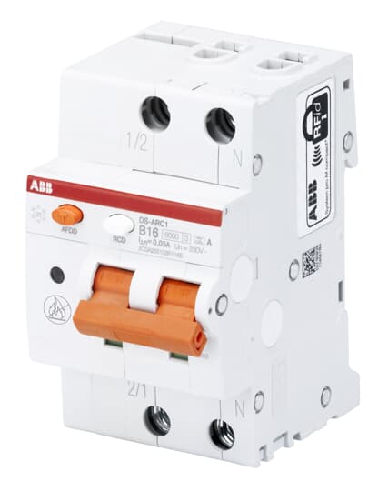 ABB AFDD+FI/LS DS-ARC1A-B16/0,03, 6kA, 3TE Fehlerlichtbogen-Schutzeinrichtung+FI/LS 2CSA255103R1165