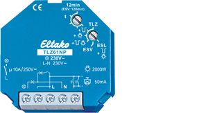 Eltako Treppenlicht-Zeitschalter 230V. 1 Schließer nicht potenzialfrei 10A/250V AC 61100102