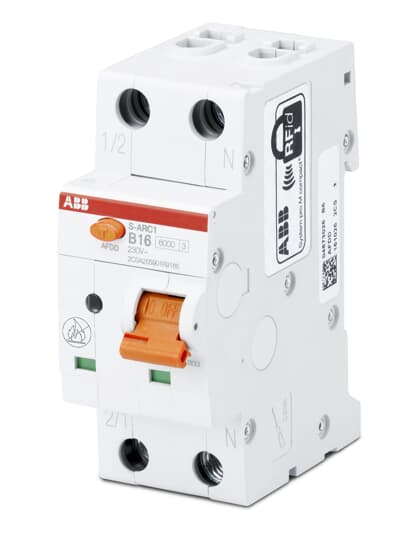 ABB AFDD+LS S-ARC1-C13, 6kA, 1P+N, 2TE Fehlerlichtbogen-Schutzeinrichtung + LS 2CSA255901R9134