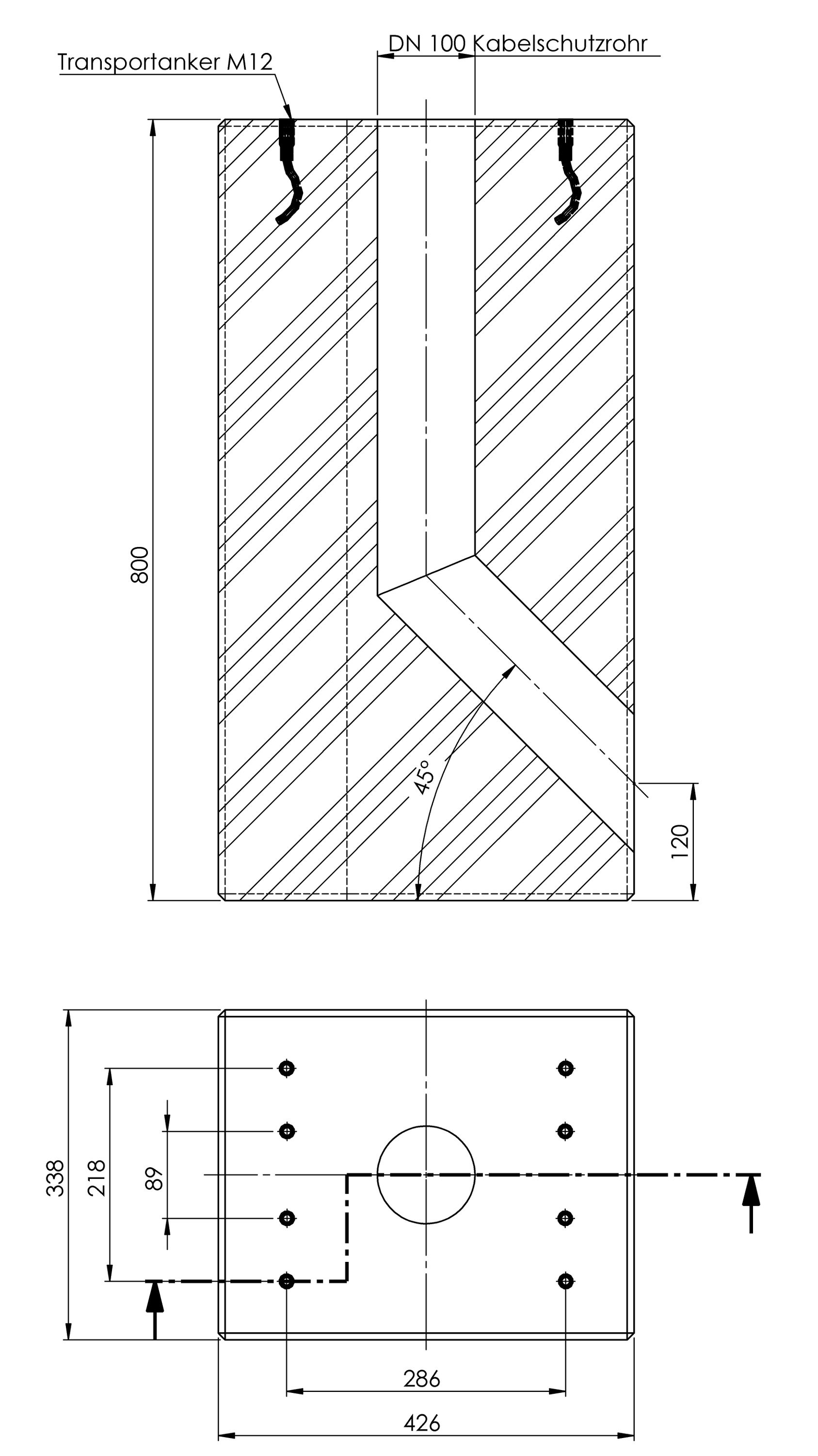 ABL Betonfertigfundament für Ladesäulen eMC2/eMC3 EMC9999
