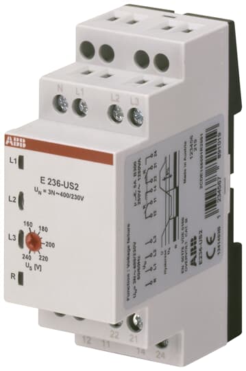 ABB E236-US2 Unterspannungsrelais 3Ph.+N,2Wechsler 2CDE165010R2001