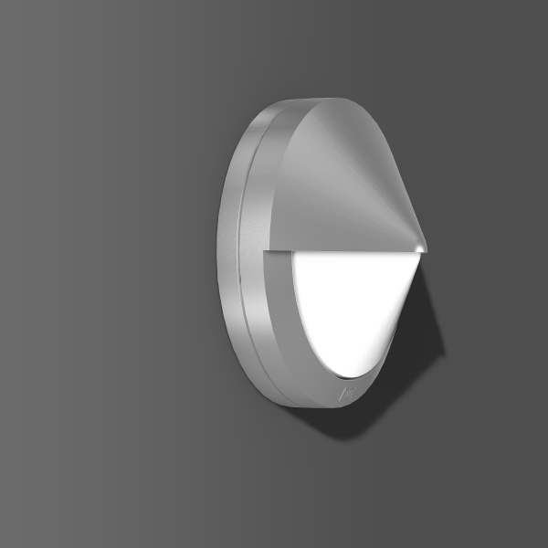 RZB Alu-Design, 10 W, 310 lm, 840, silber, on/off Wandleuchten, D 268 H 120, 90°/0°/71°/71°, Glas opal 582017.004.1