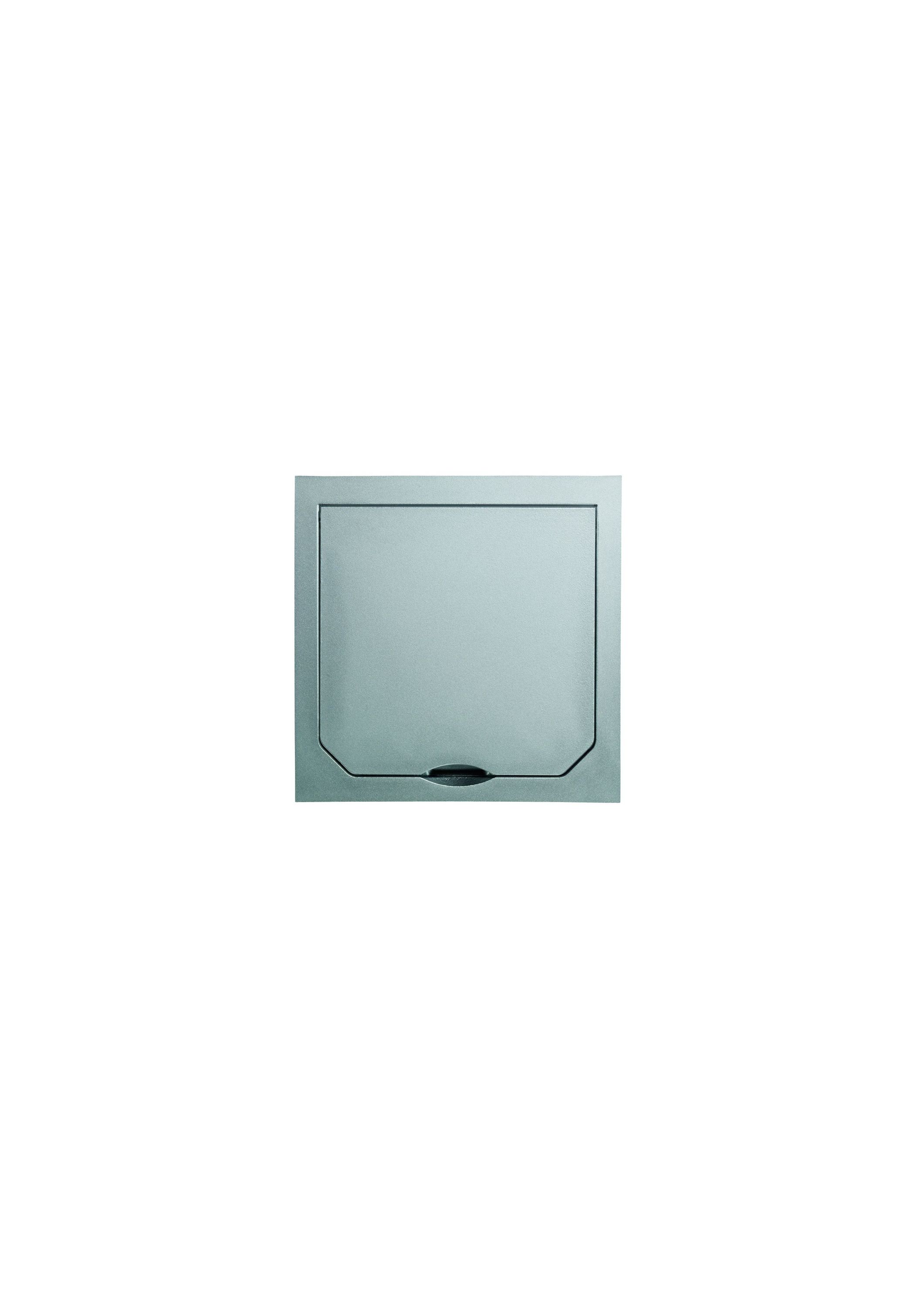 ABL Abdeckung mit Klappdeckel Edelstahl-Optik matt, 94 x 94 mm 1471ESM