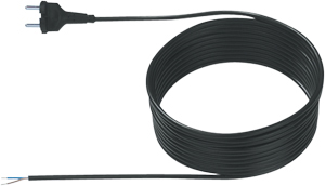 PVC Bachmamm  Zuleitung H05VV-F 2x0,75 qmm 6,3m schwarz 