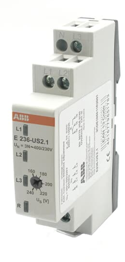 ABB E236-US2.1 Unterspannungsrelais 3Ph.+N,1Wechsler 2CDE165011R2001