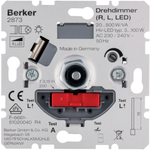 Berker Drehdimmer NV mit Softrastung Hauselek 2873