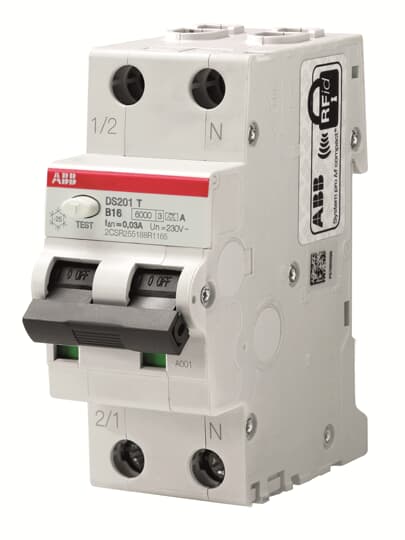 ABB DS201AT-B32/0,03 FI/LS-Schalter 6kA, 1P+N, Typ A, Bahn, B32, 30mA 2CSR255188R1325