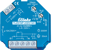 Eltako Treppenlicht-Zeitschalter 230V+UC. 1 Schließer nicht potenzialfrei 10A/250VAC 61100301